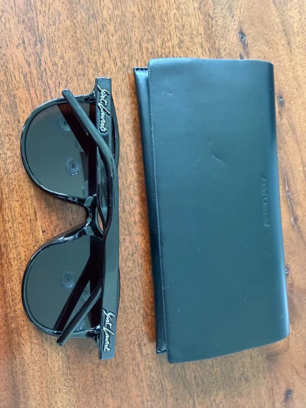 Saint Laurent YSL black round sunglasses